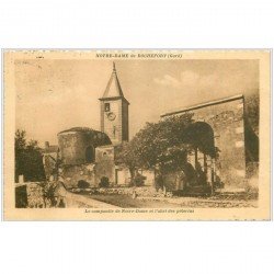 carte postale ancienne 30 NOTRE-DAME DE ROCHEFORT. Campanile abri des Pélerins 1932