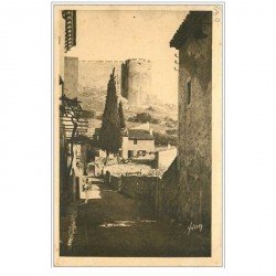 carte postale ancienne 30 VILLENEUVE-LES-AVIGNON. Rue et Fort Saint-André