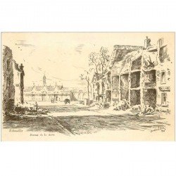 carte postale ancienne 80 ABBEVILLE. Avenue de la Gare Guerre 1914-18