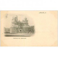 carte postale ancienne 80 ABBEVILLE. Château de Rambures. Verso décollé d'un feuillet