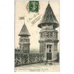 carte postale ancienne 80 ABBEVILLE. Eglise Saint-Vulfran Tourelle du Guetteur de Nuit 1913