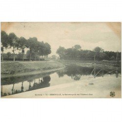 carte postale ancienne 80 ABBEVILLE. La Somme près de l'Usine à Gaz 1905