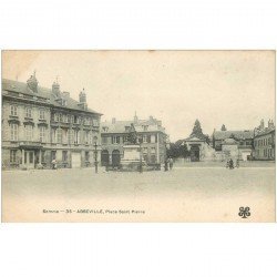 carte postale ancienne 80 ABBEVILLE. Place Saint-Pierre vers 1900