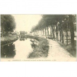 carte postale ancienne 80 ABBEVILLE. Pont Portelette promenade du Canal 1907