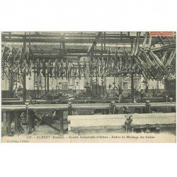 carte postale ancienne 80 ALBERT. Atelier montage des Cadres Société Industrielle 1909