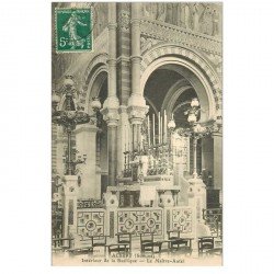 carte postale ancienne 80 ALBERT. Basilique le Maître-Autel 1912