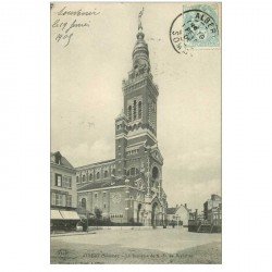 carte postale ancienne 80 ALBERT. Basilique Notre-Dame de Brebières 1905