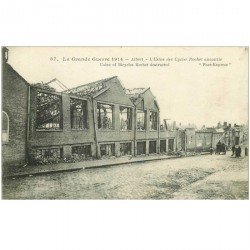 carte postale ancienne 80 ALBERT. L'Usine des Cycles Rochet anéantie. Bombardement Guerre 1914-18