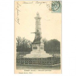 carte postale ancienne 80 ALBERT. Monument Patriotique 1905