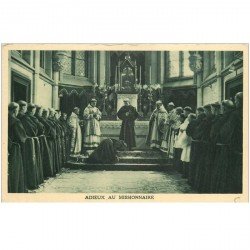 carte postale ancienne 80 AMIENS. Adieux aux Missionnaires 48 rue Jean Barni