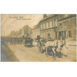 carte postale ancienne 80 AMIENS. Arrivée des Troupes Noires 1914 carte photo