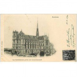 carte postale ancienne 80 AMIENS. Cathédrale prise du Louvencourt 1901