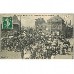 carte postale ancienne 80 AMIENS. La Fanfare du 8 ème Chasseur