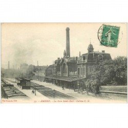 carte postale ancienne 80 AMIENS. La Gare Saint-Roch 1916