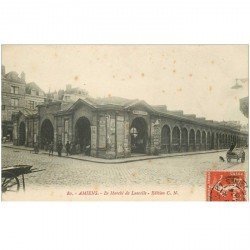 carte postale ancienne 80 AMIENS. Le Marché de Lancelle 1910
