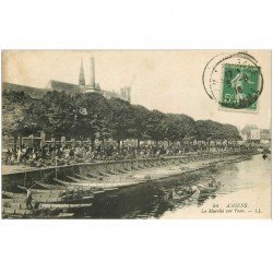 carte postale ancienne 80 AMIENS. Le Marché sur l'eau 1916. Horticulteurs