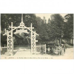 carte postale ancienne 80 AMIENS. Pavillon Bleu à la Basse Selle Parc Hotoie 1914
