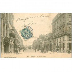carte postale ancienne 80 AMIENS. Rue de Noyon 1906 Grand Hôtel de l'Univers