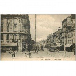 carte postale ancienne 80 AMIENS. Rue de Noyon Hôtel Belfort