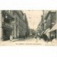 carte postale ancienne 80 AMIENS. Rue des Trois-Cailloux et Grand Café 1912