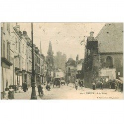 carte postale ancienne 80 AMIENS. Rue Saint-Leu vers 1906