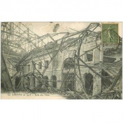 carte postale ancienne 80 AMIENS. Ruines Guerre 1914. Salle des Fêtes