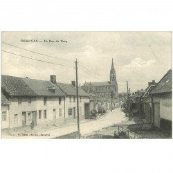 carte postale ancienne 80 BEAUVAL. La Rue du Bacq
