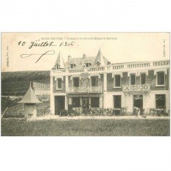 carte postale ancienne 80 BOIS-DE-CISE. Pension de Famille 1906 avec Bar et Jardinier