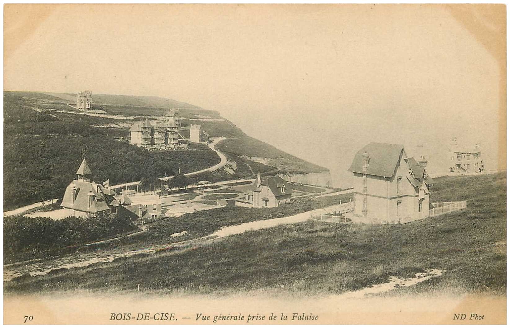 carte postale ancienne 80 BOIS-DE-CISE. Vue prise de la Falaise