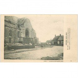 carte postale ancienne 80 BOUCHOIR. L'Eglise après bombardement Guerre 1914-18