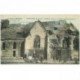 carte postale ancienne 80 BOUCHOIR. L'Eglise après bombardement. Le cadran Horloge à terre
