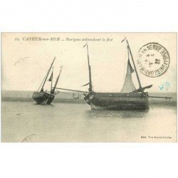 80 CAYEUX-SUR-MER. Barques de Pêcheurs attendant le flot 1922