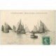 carte postale ancienne 80 CAYEUX-SUR-MER. Bateaux de Pêche un jour de Concours 1909 Pêcheurs et Barques
