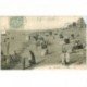 carte postale ancienne 80 CAYEUX-SUR-MER. La Plage 1906. Coin droit biseauté