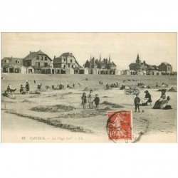 carte postale ancienne 80 CAYEUX-SUR-MER. La Plage Sud 1917