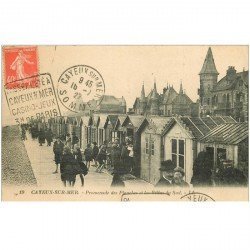carte postale ancienne 80 CAYEUX-SUR-MER. Villas du Sud et Promenade des Planches 1927