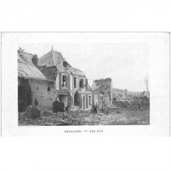 carte postale ancienne 80 CHAULNES. Une Rue bombardée