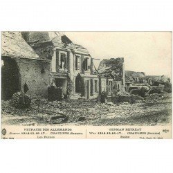 carte postale ancienne 80 CHAULNES. Une Rue en ruine 1917. Guerre 1914-18