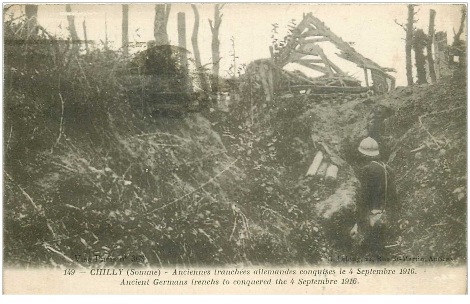 80 Chilly Poilus Dans Anciennes Tranchees Allemandes 1922 Guerre 1914 18