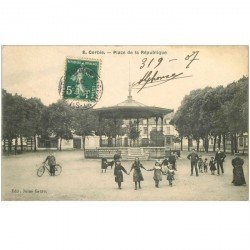 80 CORBIE. Place de la République 1907 Kiosque à Musique