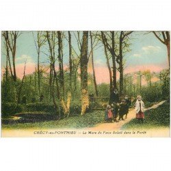 carte postale ancienne 80 CRECY-EN-PONTHIEU. La Mare du Soleil dans la Forêt