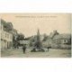 carte postale ancienne 80 CRECY-EN-PONTHIEU. La Place et les deux Monuments 1916 Café Tabac et Charcuterie