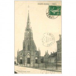 carte postale ancienne 80 DAOURS. L'Eglise 1914
