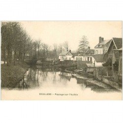 carte postale ancienne 80 DOULLENS. Paysage sur l'Authie