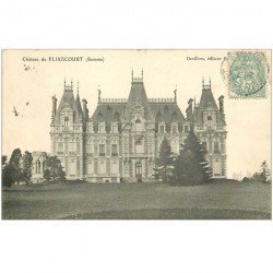 carte postale ancienne 80 FLIXECOURT. Château 1906
