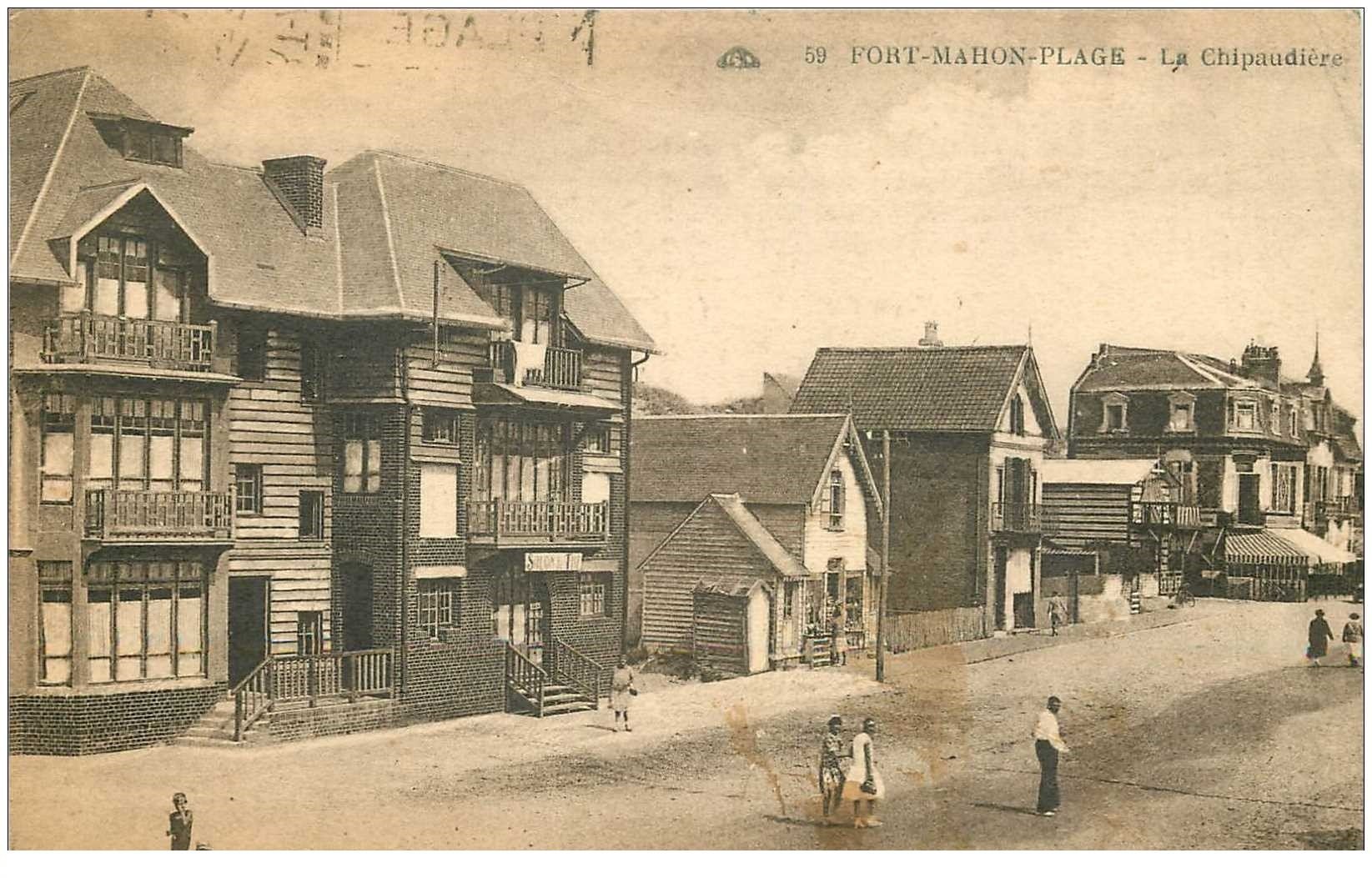 carte postale ancienne 80 FORT-MAHON. La Chipaudière 1933