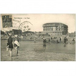 carte postale ancienne 80 FORT-MAHON. La Plage 1931