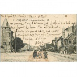 carte postale ancienne 80 FORT-MAHON. L'Avenue de la Mer 1928 Charcuterie Epicerie