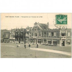 carte postale ancienne 80 FORT-MAHON-PLAGE. Avenue de la Mer 1913 Maison Marat