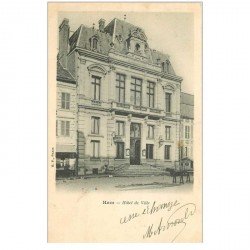 carte postale ancienne 80 HAM. Hôtel de Ville vers 1900